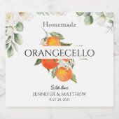 Étiquette Orangecello Citrus Orange Faveur de Mari (Étiquettes simples)