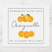 Étiquette Orangecello sur mesure (Étiquettes simples)
