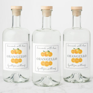 Étiquette Orangecello sur mesure