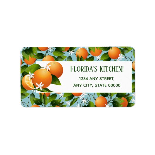 Étiquette Oranges agrumes Fruits floraux (Devant)