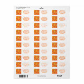 Étiquette Oranges funky (Feuille entière)
