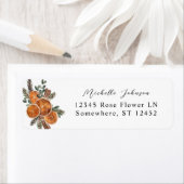 Étiquette Oranges Russe Holiday Adresse de retour Label 2 (En situation)