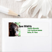 Étiquette Orangutan sauve la faune (En situation)