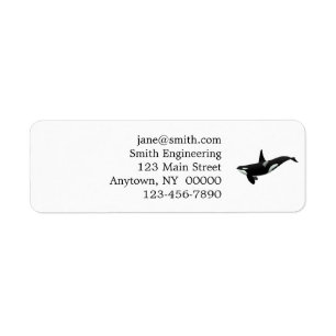 Étiquette Orca whale illustration - choose background color