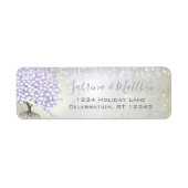 Étiquette Orchid Blush Heart Leaf Tree Lilac Adresse de reto (Devant)