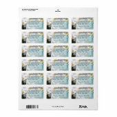 Étiquette Orchidée Aqua Beach (Feuille entière)