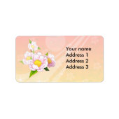 Étiquette Orchidée de papillon rose (Devant)