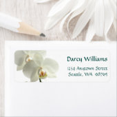 Étiquette Orchidées blanches (En situation)