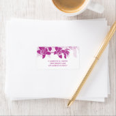 Étiquette Orchidées magenta élégant Floral (En situation)