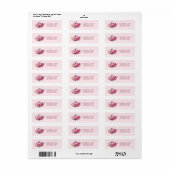 Étiquette Orchidées roses et Roses (Feuille entière)