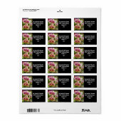 Étiquette Orchidées tropicales (Feuille entière)