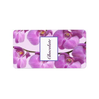 Étiquette Orchidées violettes de Hershey de 1,25 po x 2,75 p
