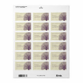 Étiquette Ordres de retour de l'ivoire de l'arbre de prune É (Feuille entière)