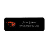 Étiquette Oregon State Beavers | Tête de castor (Devant)
