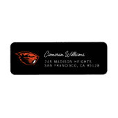 Étiquette Oregon State Beavers | Tête de castor (Devant)