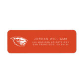 Étiquette Oregon State Beavers | Tête de castor (Devant)