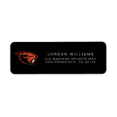 Étiquette Oregon State Beavers | Tête de castor (Devant)