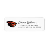 Étiquette Oregon State Beavers | Tête de castor (Devant)
