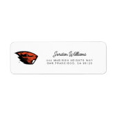 Étiquette Oregon State Beavers | Tête de castor (Devant)
