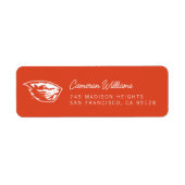 Étiquette Oregon State Beavers | Tête de castor (Devant)