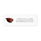 Étiquette Oregon State Beavers | Tête de castor (Devant)
