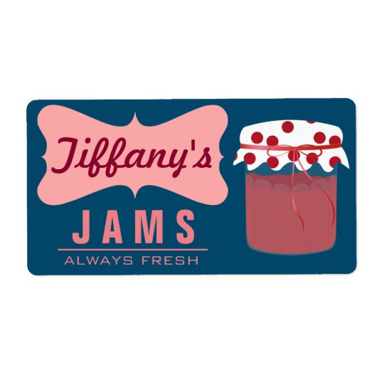 Étiquette Organique Naturel | Confiture aux fraises | Confit (Devant)