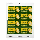 Étiquette Organique Naturel | Confiture de citron | Lemon Ma (Feuille entière)