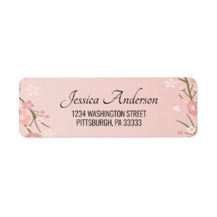 Étiquette Oriental Cherry Blossom Adresse postale