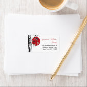 Étiquette Oriental Sunrise Zen Bamboo Garden Mariage asiatiq (En situation)