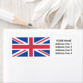 Étiquette Original cross-stitch design Union Jack (En situation)