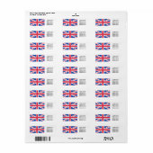 Étiquette Original cross-stitch design Union Jack (Feuille entière)