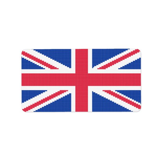 Étiquette Original cross-stitch design Union Jack (Devant)