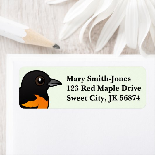 Étiquette Oriole Birdorable Baltimore (En situation)