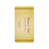 Étiquette Ornate Elegant Retro Fleurs Abstraites et Feuilles (Devant)