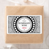 Étiquette Ornement 01 - Noir sur blanc (En situation)