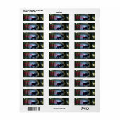 Étiquette Ornement de Noël 4 (Feuille entière)