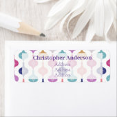 Étiquette Ornement de Noël moderne (En situation)