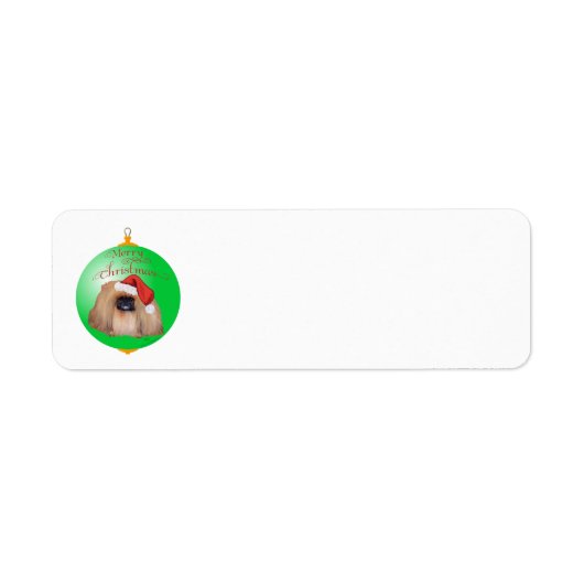 Étiquette Ornement de Noël Pékinois (Devant)