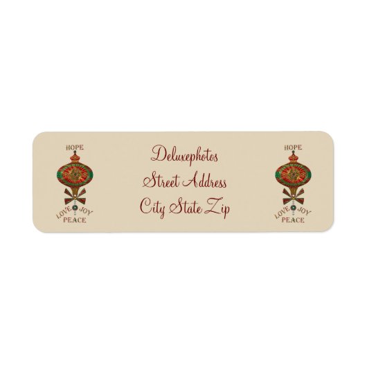 Étiquette Ornement de vacances (Devant)