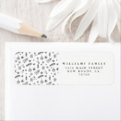 Étiquette Ornements de Doodle Noël (En situation)