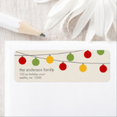 Étiquette Ornements de Noël de vacances modernes (En situation)