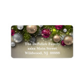 Étiquette Ornements de Noël - Multi (Devant)