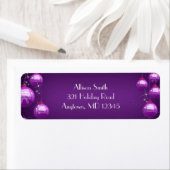 Étiquette Ornements de Noël pourpres | Retour vacances perso (En situation)