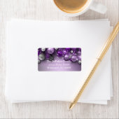 Étiquette Ornements de Noël - Purples (En situation)