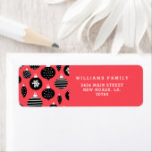 Étiquette Ornements de Noël rétro (En situation)