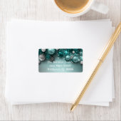 Étiquette Ornements de Noël - Turquoise - Personnaliser (En situation)