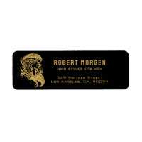 Ornements or coupe de cheveux pour hommes logo sur