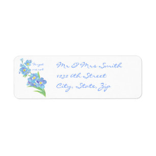 Étiquette Oubliez-moi fleur non faite sur commande de jardin
