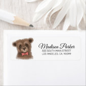 Étiquette Ours avec lunettes (En situation)