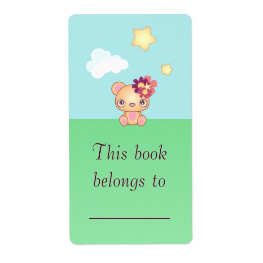 Étiquette Ours de Kawaii (Devant)